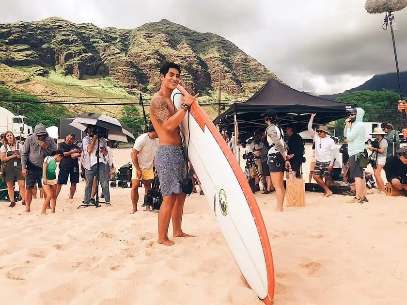 Kaipo Dudoit on set of "Lilo & Stitch."