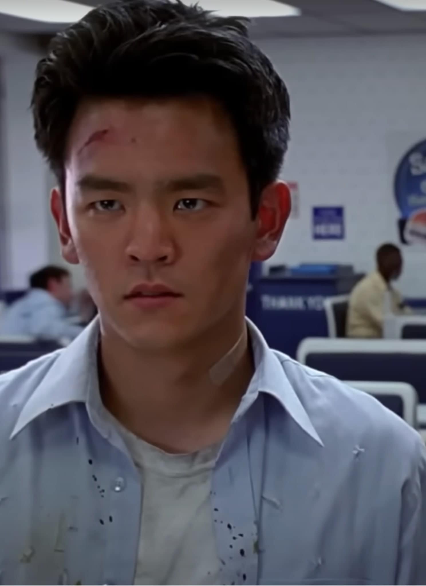 John Cho and Kal Penn as Harold and Kumar standing in a White Castle