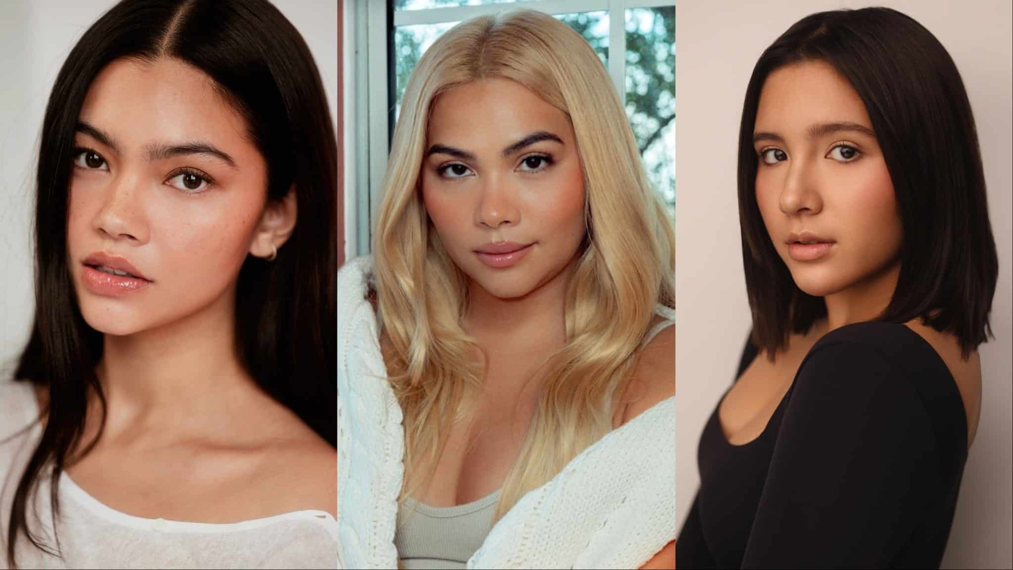 Myra Molloy, Haley Kiyoko and Maya da Costa headshots.