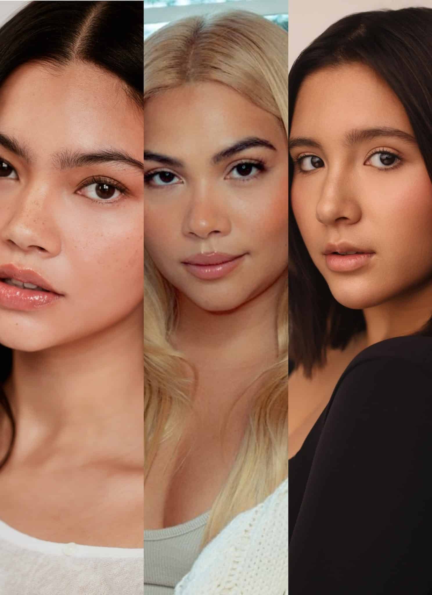 Myra Molloy, Haley Kiyoko and Maya da Costa headshots.