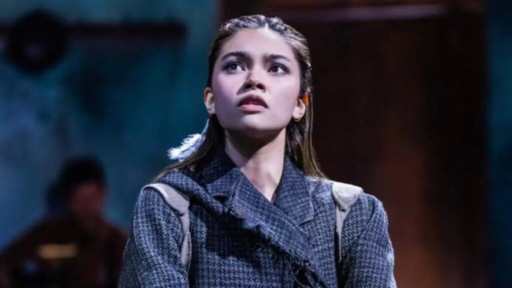 A close up of Myra Molloy in character as Euridyce.