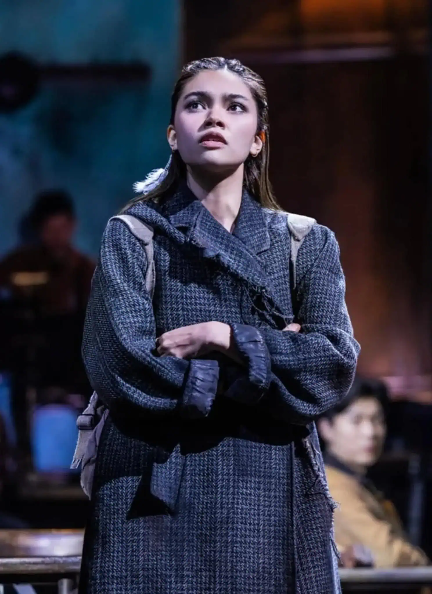 A close up of Myra Molloy in character as Euridyce.