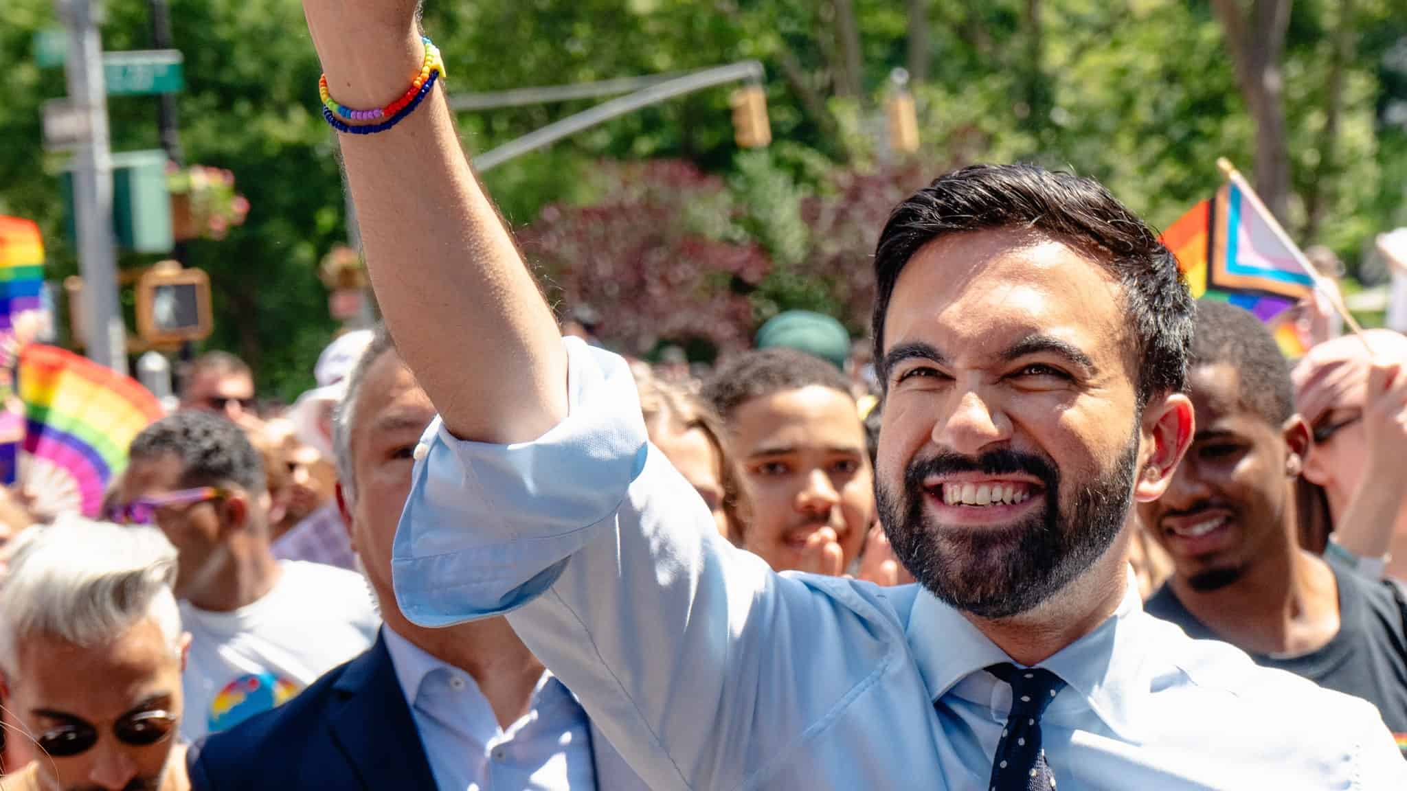 Zohran Mamdani at the 55th NYC Pride Parade on June 29.