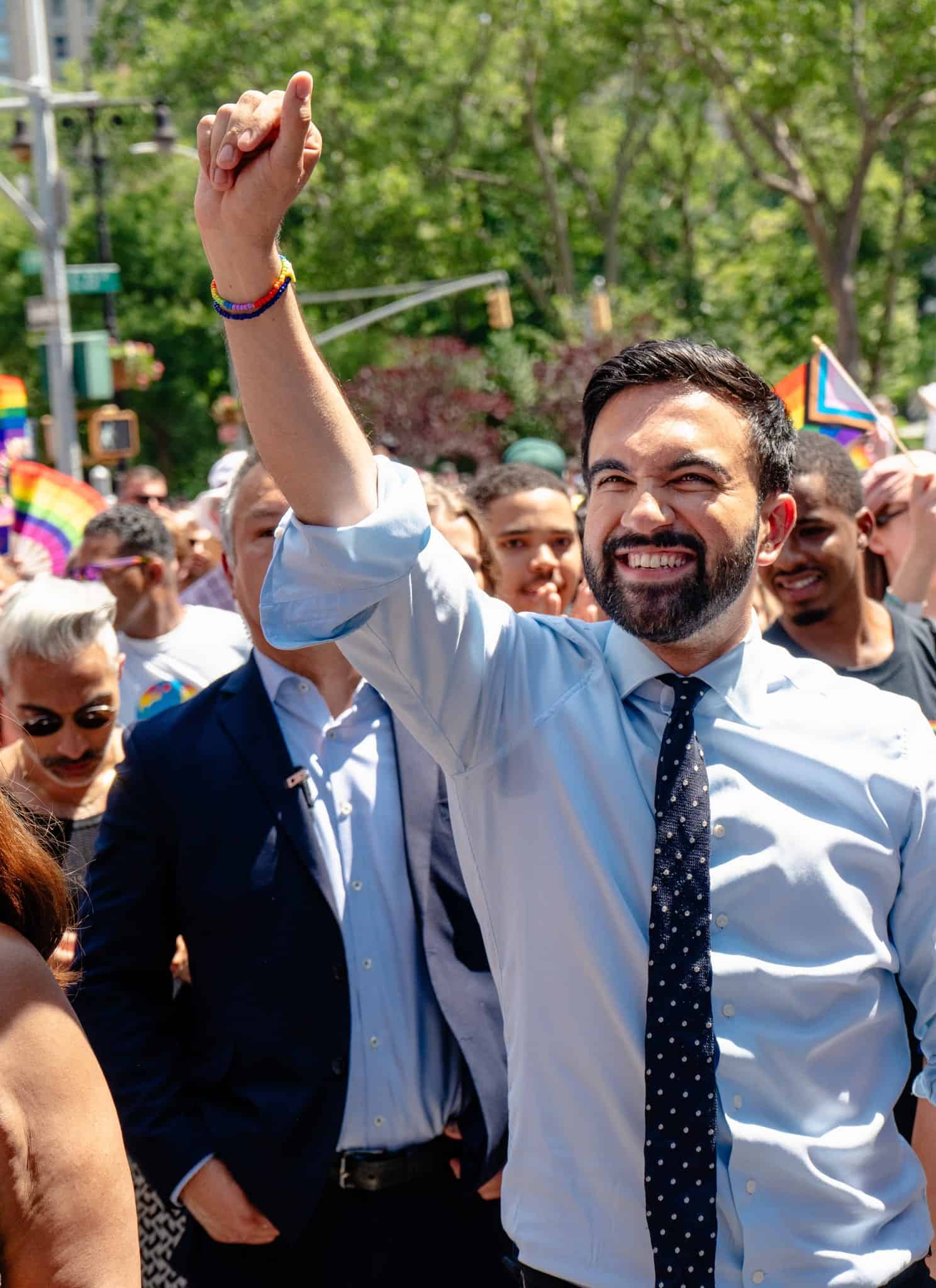 Zohran Mamdani at the 55th NYC Pride Parade on June 29.
