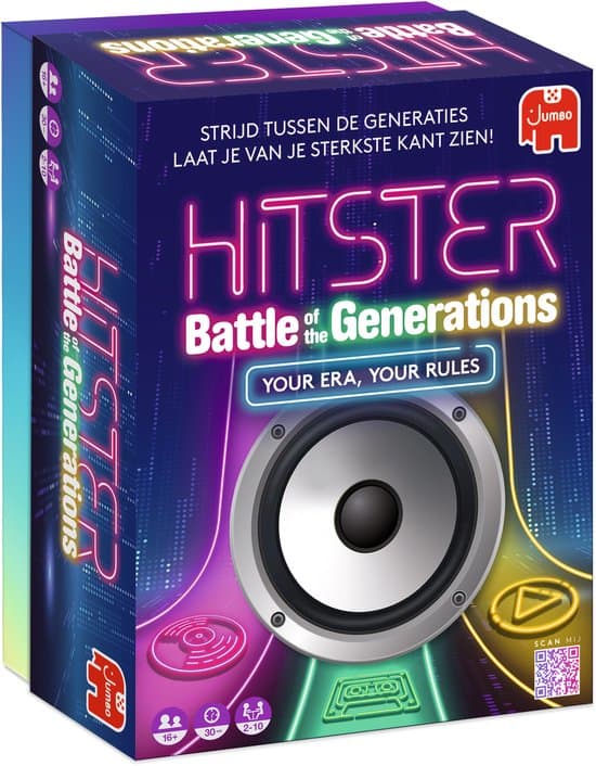 Hitster - Battle of the Generations - Nederlandstalig Partyspel - Actiespel - Muziekspel