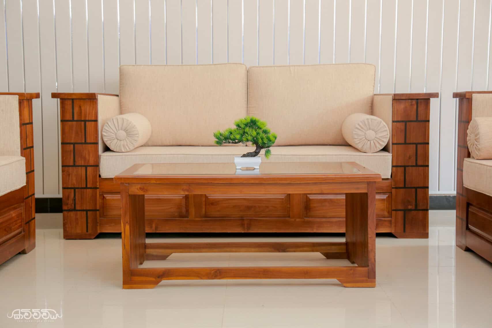 S11 - Teak Haven Sofa - Kavichchiya Furniture