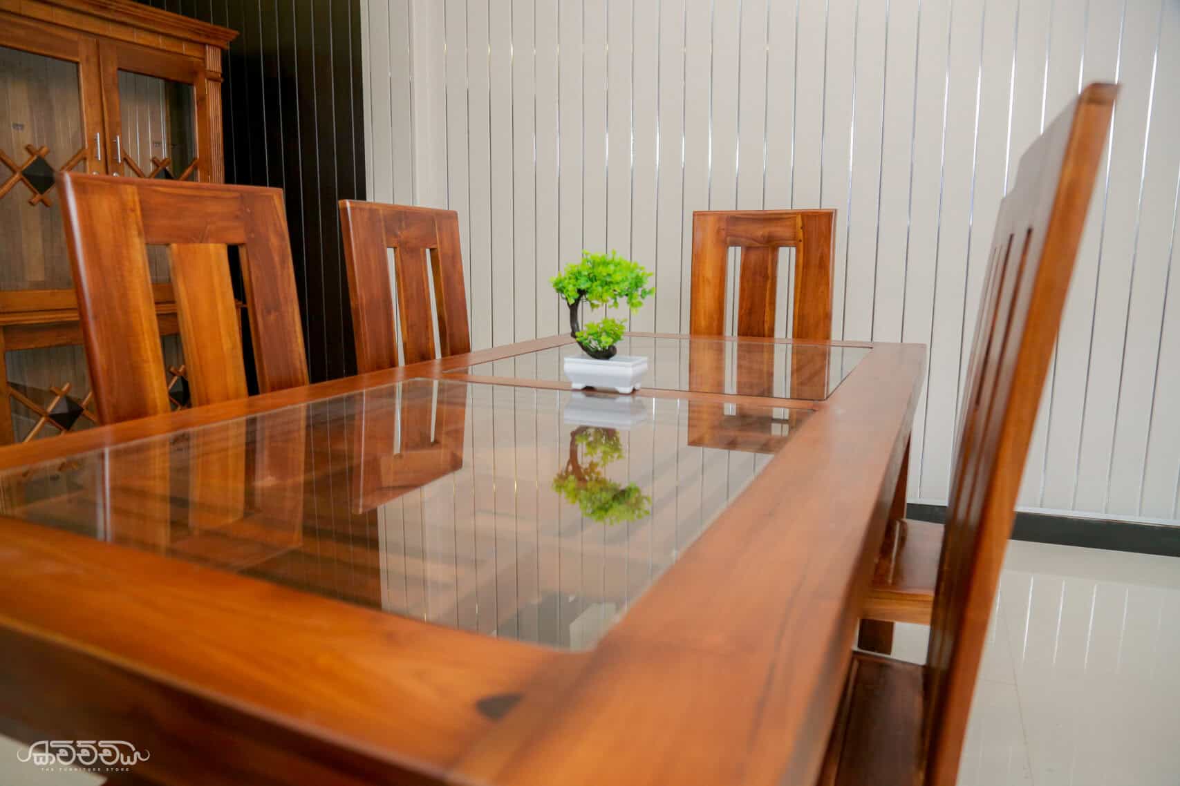 DT6 - Pulse Teak dining table and chairs kavichchiya