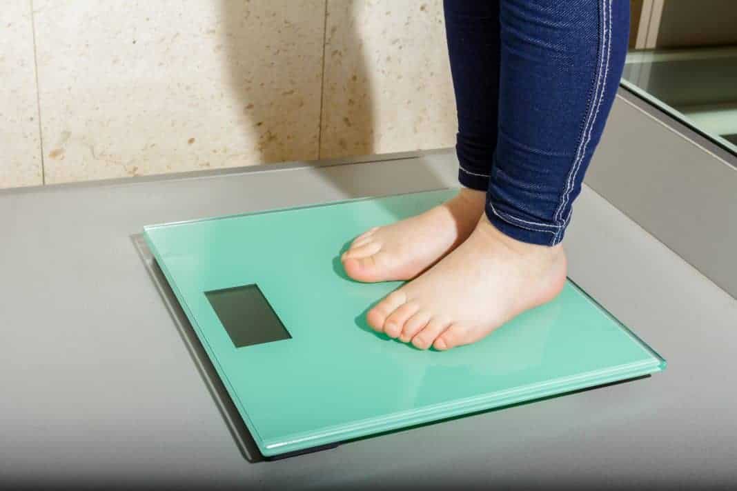 Person on scale