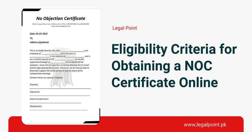 Eligibility Criteria for Obtaining a NOC Certificate Online