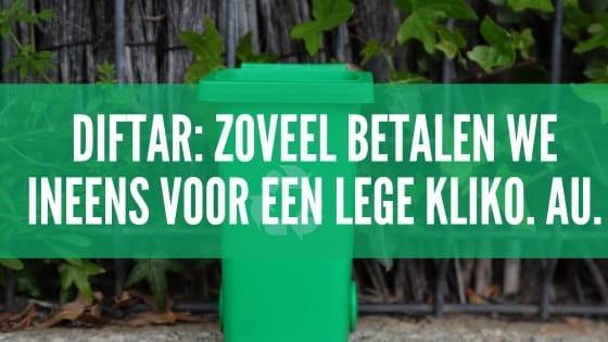 Onze nieuwe gemeente werkt met het Diftar-systeem, waarbij je betaalt per kilo afval én kliko lediging. Dat doet wel even zeer, maar het heeft voordelen. Ergens.