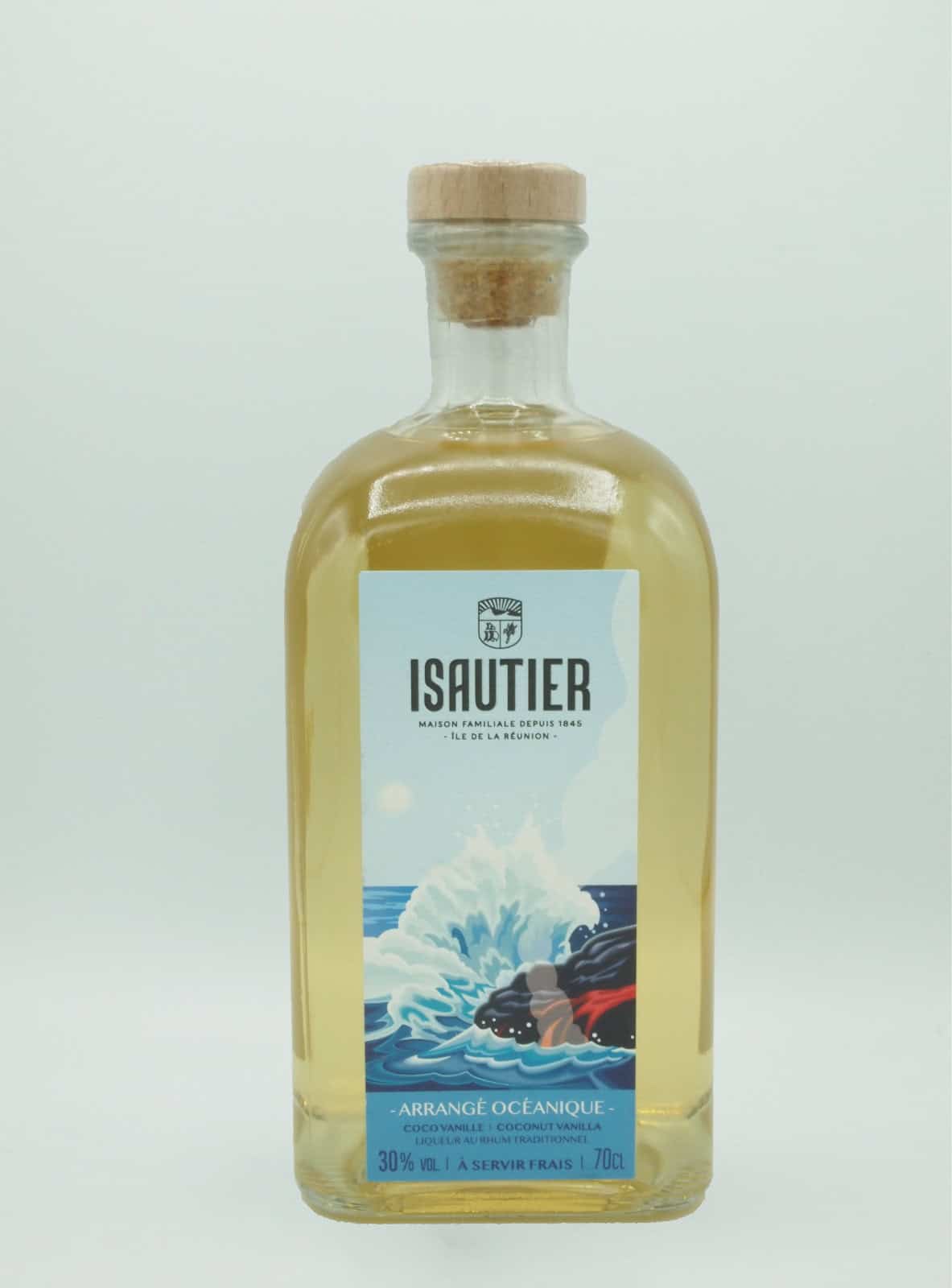 P1015127 ISAUTIER Rhum Arrangé FRESQUE "Océanique" Noix de coco Vanille de Bourbon 70 cl – Image 1