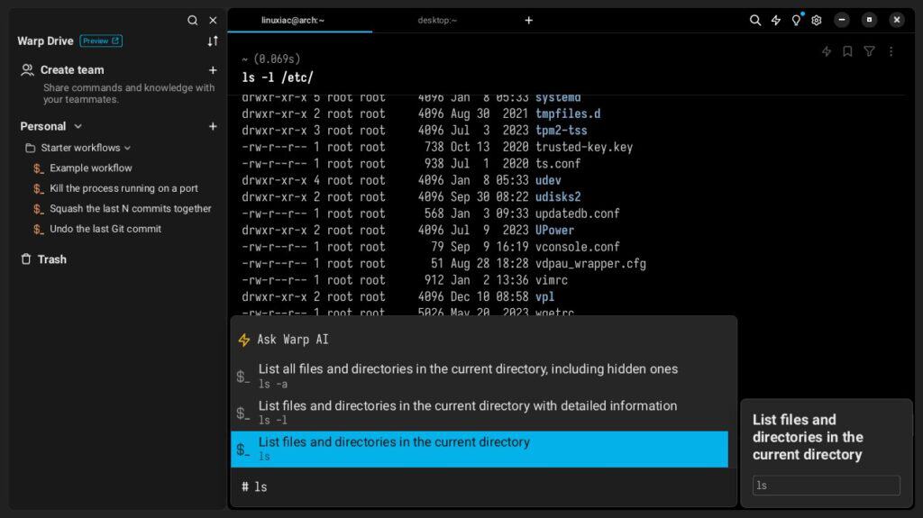 Warp Terminal Launches On Linux