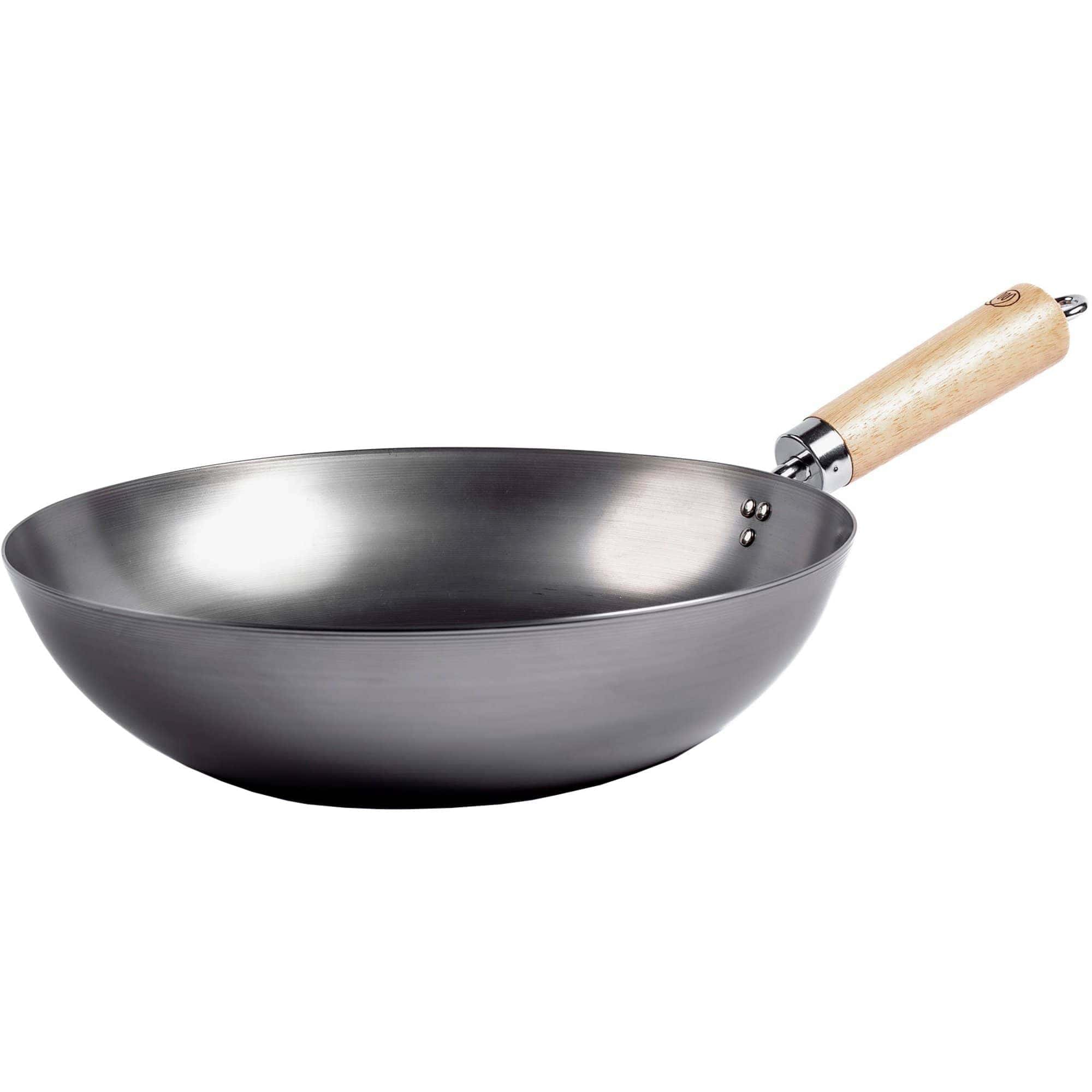 Wok 33 cm, kulstål