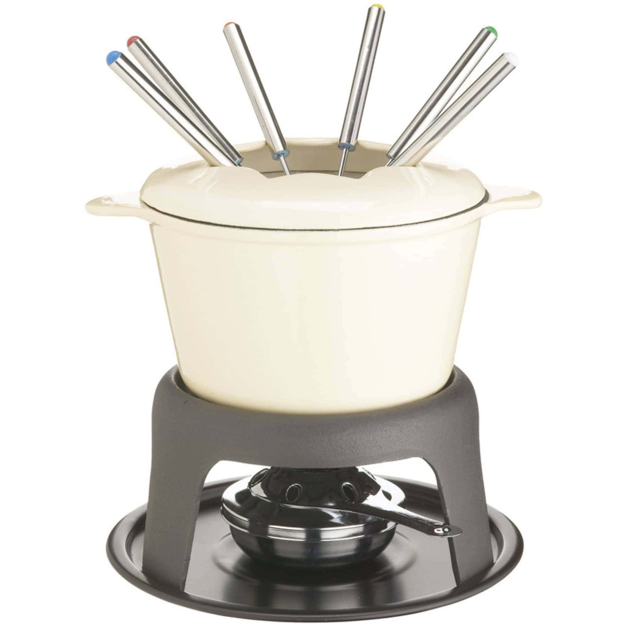 Cast Iron Fondue Set