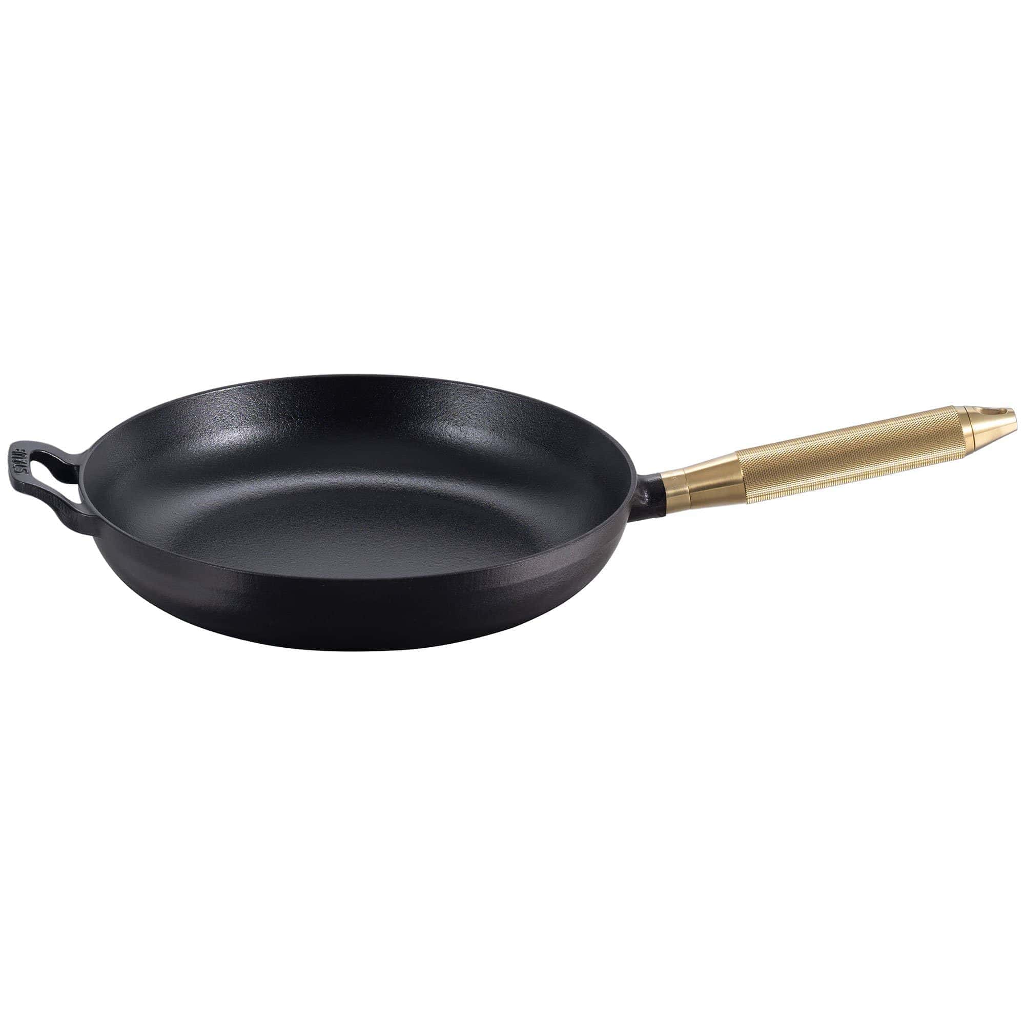 Buster+Punch stegepande rund 28 cm, messinghåndtag
