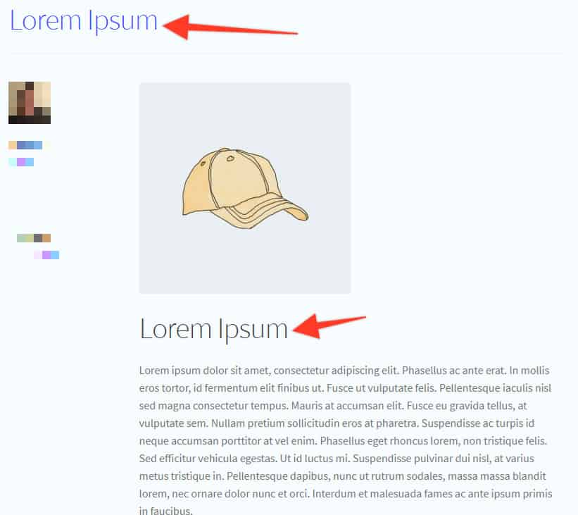 category view - How to hide (or move) the post or page title in Divi