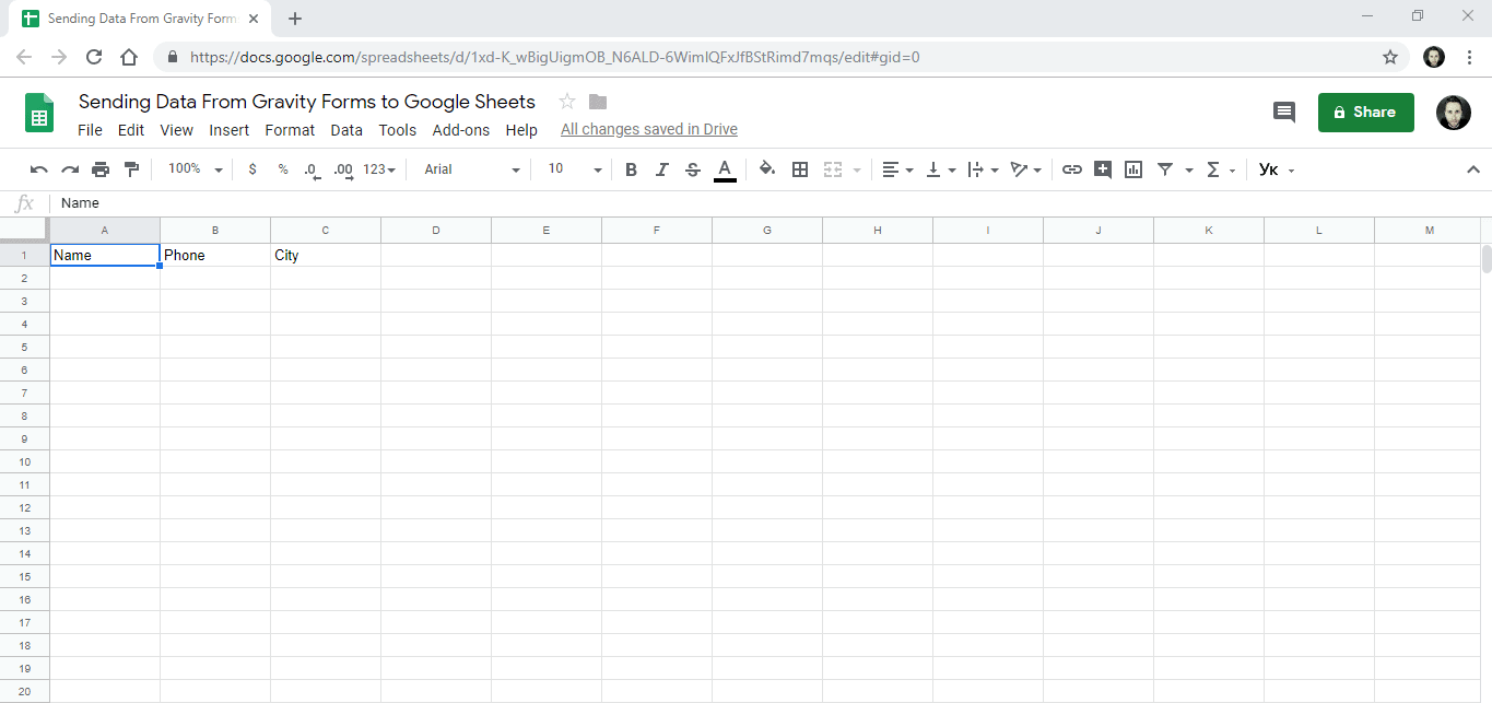 Gravity Forms to Google Sheets Plugin