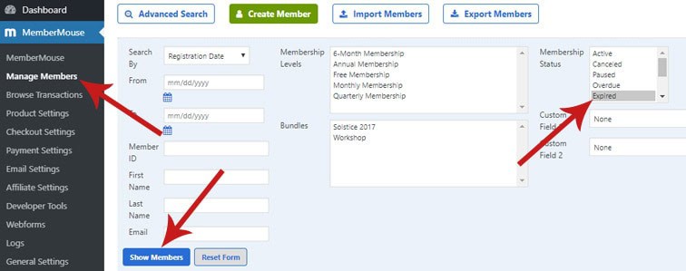 membermouse expired members - How to bulk delete MemberMouse expired members