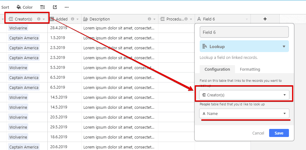 MCC Avengers  Improvements Log Airtable Google Chrome 2019 08 11 04.36.28 - Send a LINKED record value from Airtable to Zapier