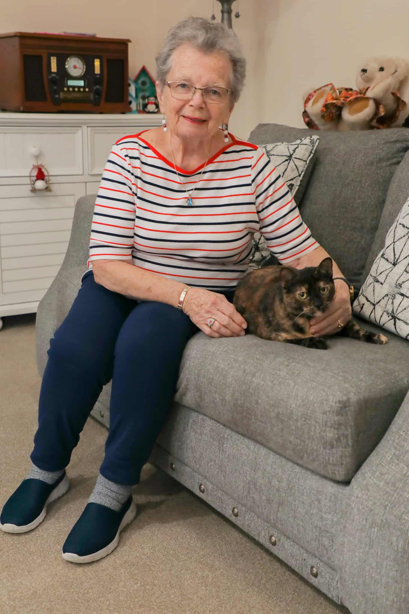 Woman and her cat