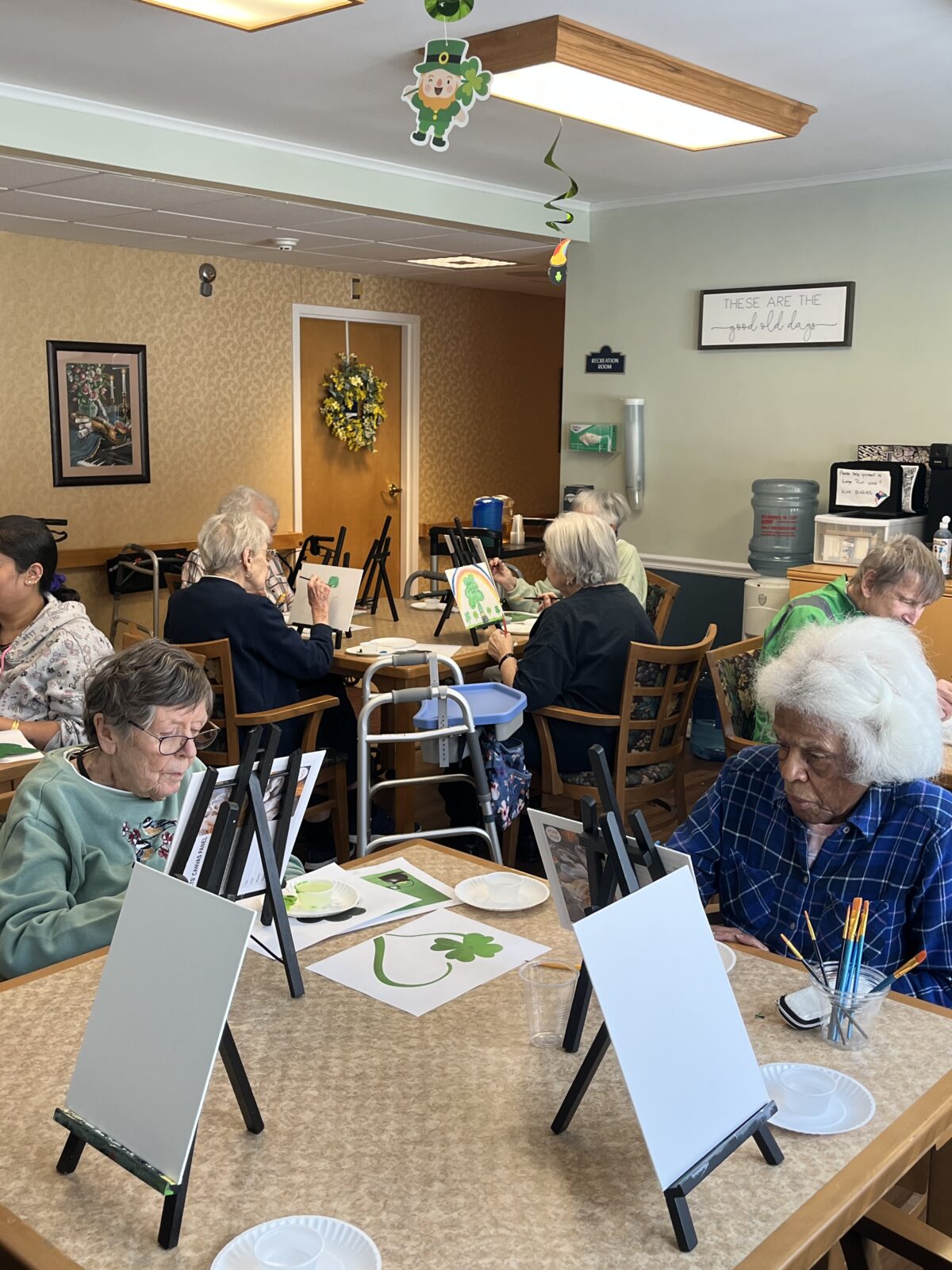 residents participating in an activity together