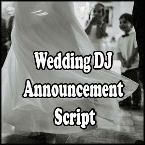 Read more about the article Wedding DJ Announcement Script