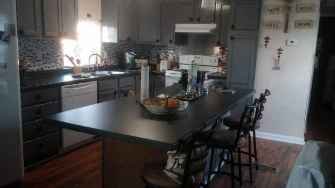 1979 single wide transformation - close up kitchen after