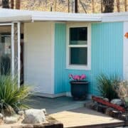 cute teal single wide mobile home