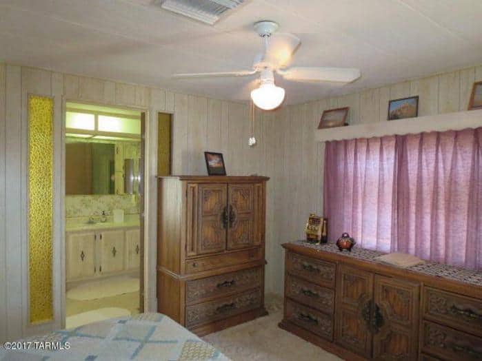 Favorite Classic Mobile Home Models of Mobile Home Experts - Fleetwood Festival - Single Wide Master Bedroom Looking into Master Bathroom 2 
