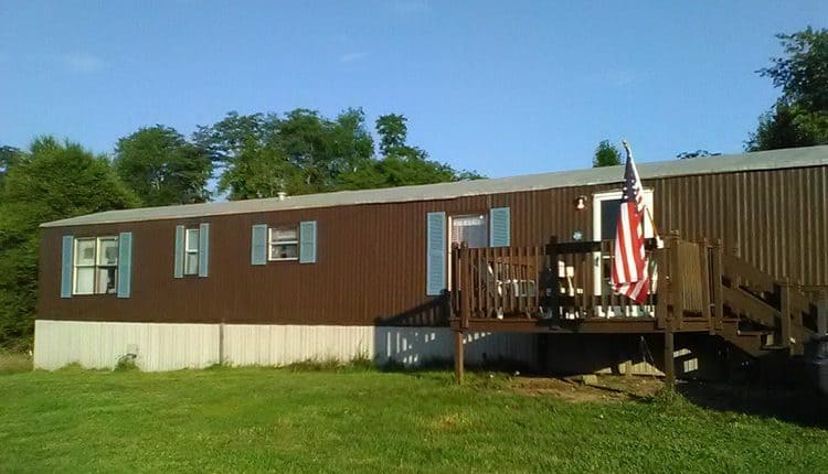 How to Paint Metal Siding on a Mobile Home - Home with Shutters