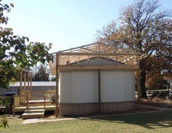 building a self supporting mobile home roof over trusses installed