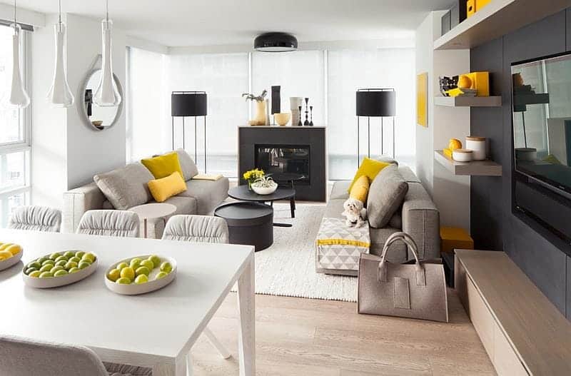 grey living room decor
