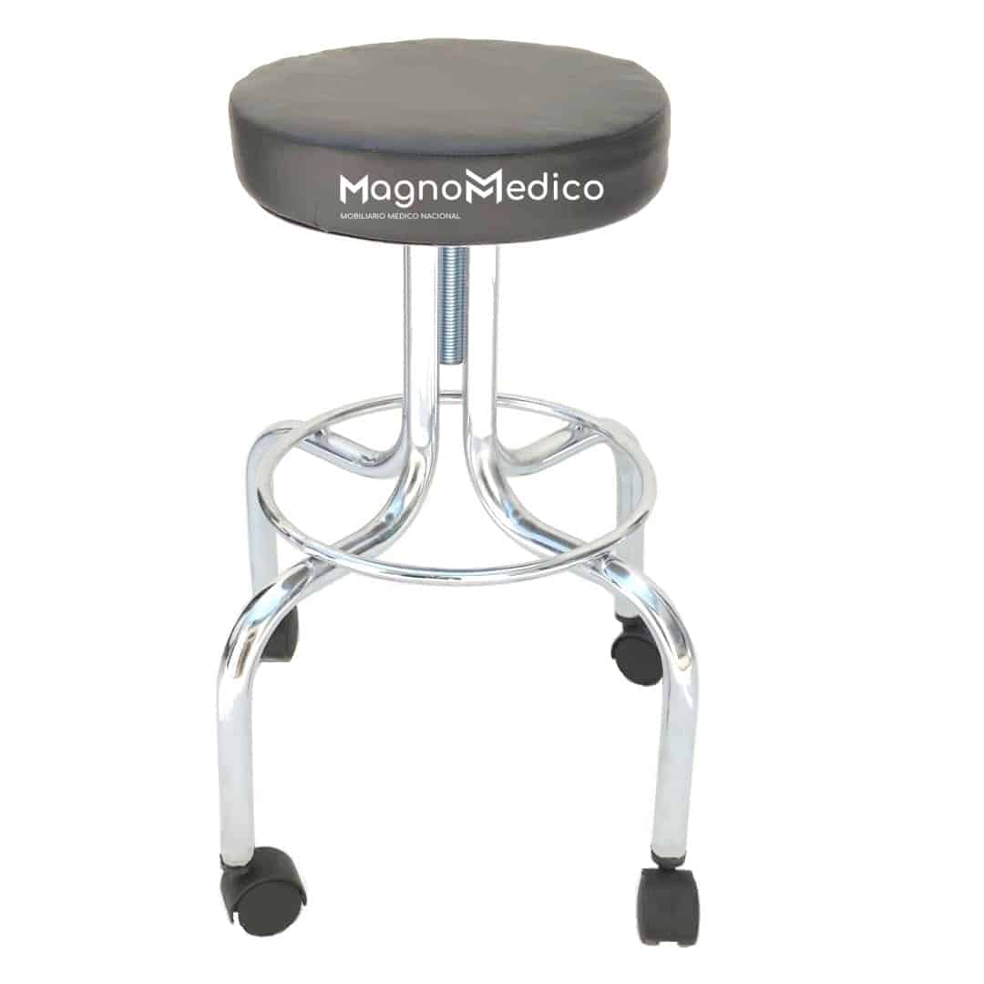 Banco Tapizado Con Ruedas - Mobiliario Medico MagnoMedico