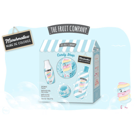 set-regalo-candy-nube-de-colores-colonia-gel-de-ducha-bomba-de-banoesponja-tfc-25640215-the-fruit-company SET REGALO CANDY "NUBE DE COLORES" - Imagen 1