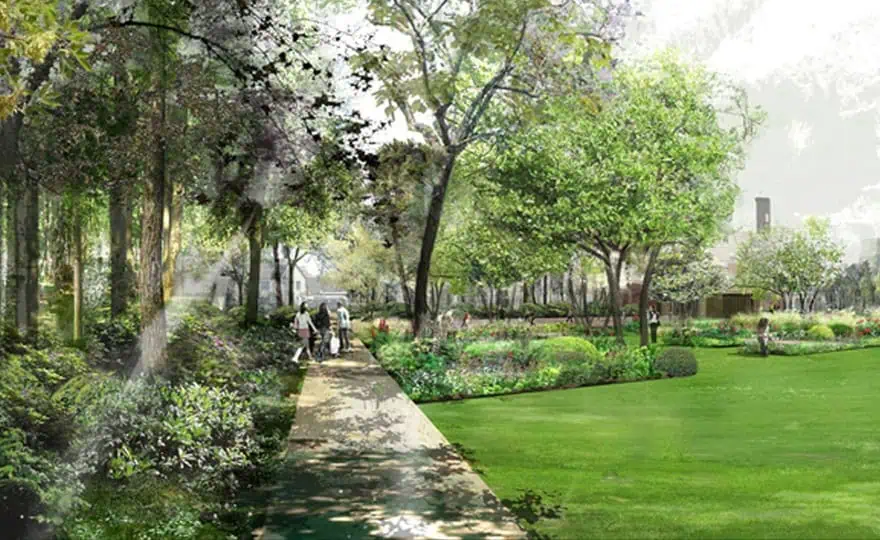Parc public et  liaison piétonne des Archives - Mutabilis