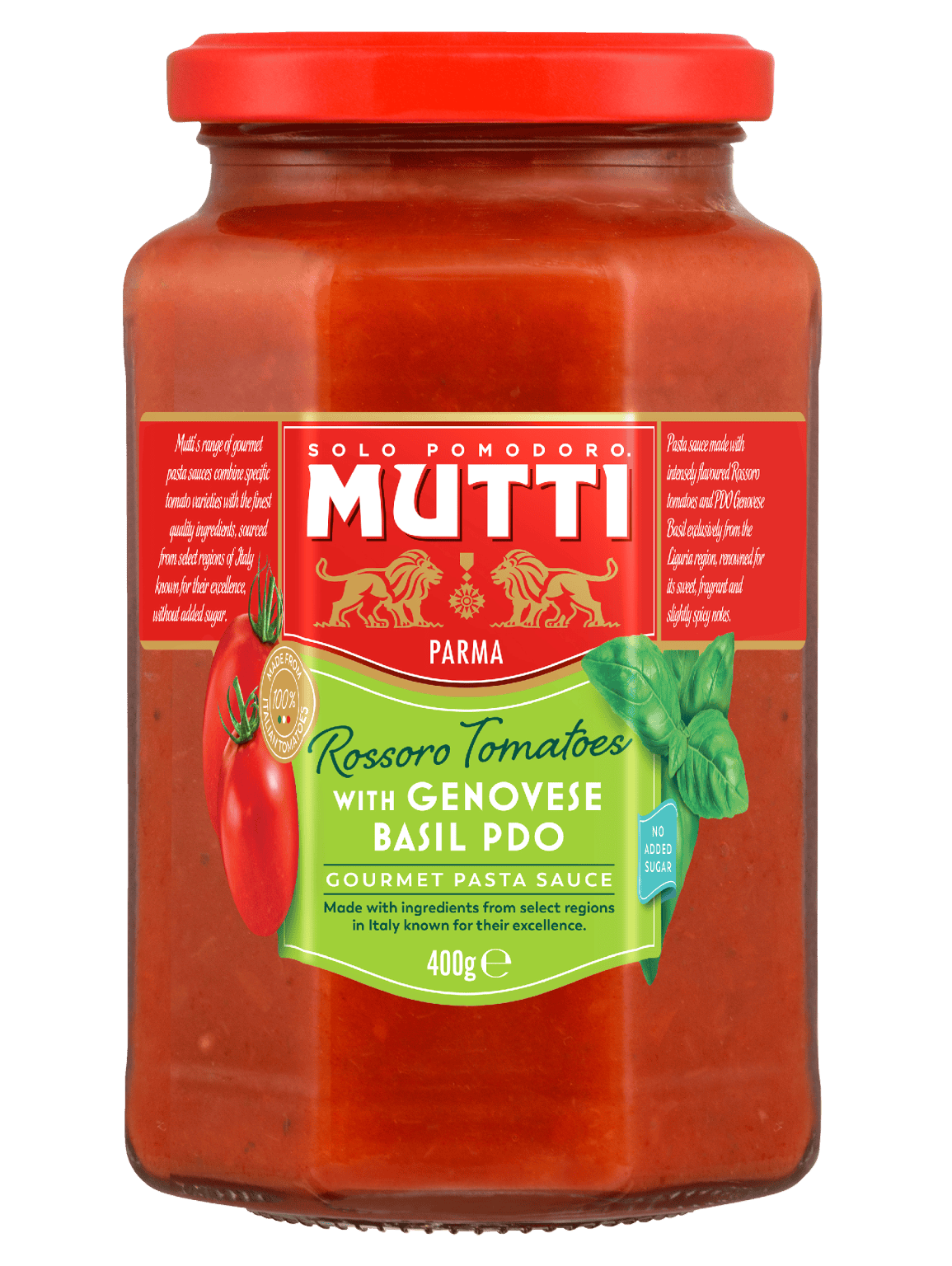 Rossoro Tomatoes and Genovese Basil Mutti