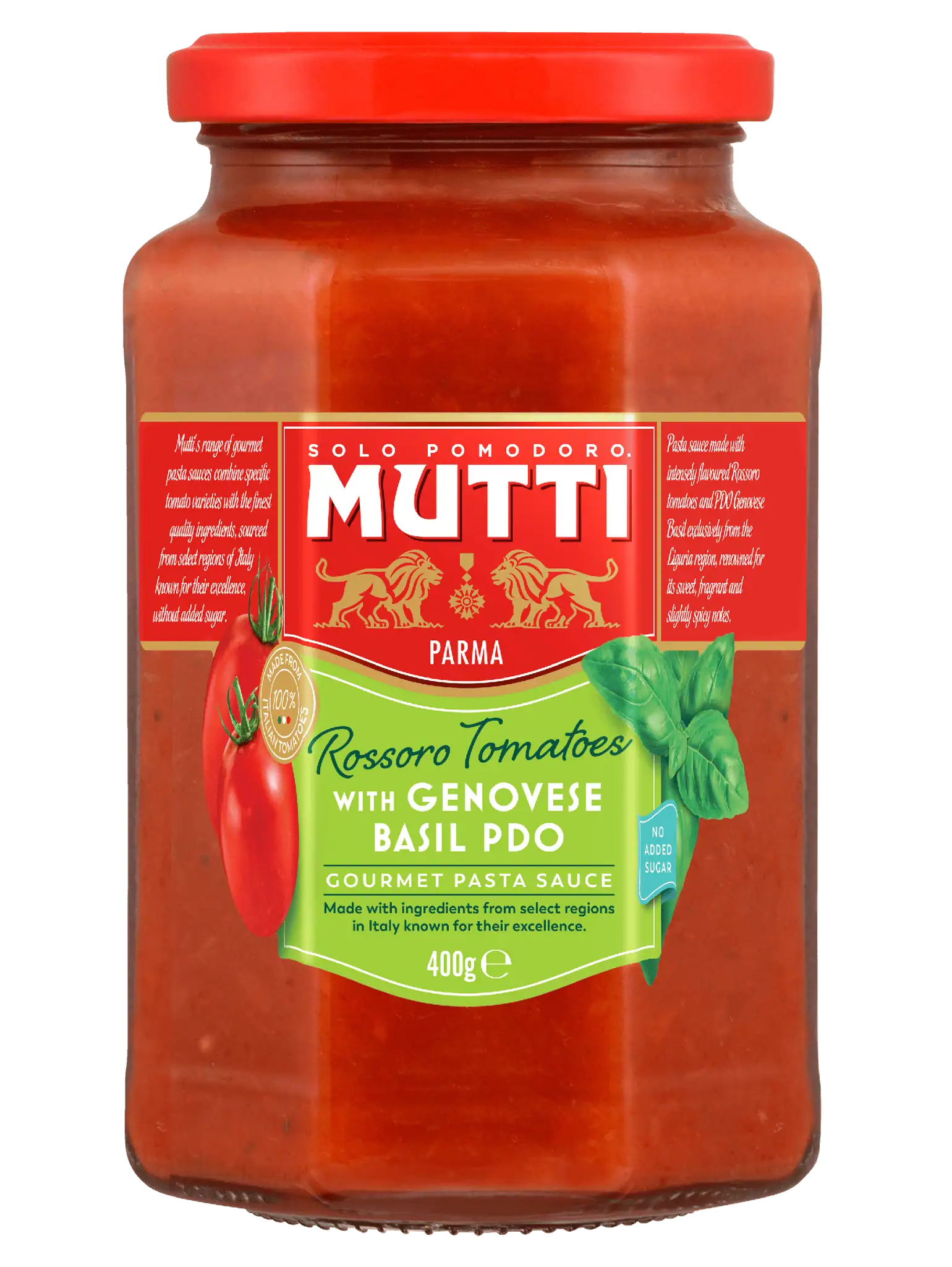 Rossoro Tomatoes and Genovese Basil Mutti