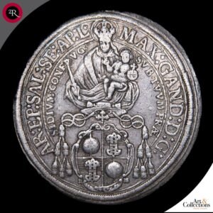 AUSTRIA (ESTADO DE SALZBURG) 1 THALER DE PLATA 1674