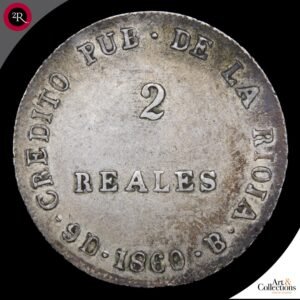 ARG. LA RIOJA 2 REALES 1860