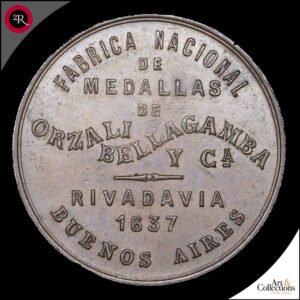 BUENOS AIRES FABRICA DE MEDALLAS ORZALI Y BELLA GAMBA Y CIA 1895