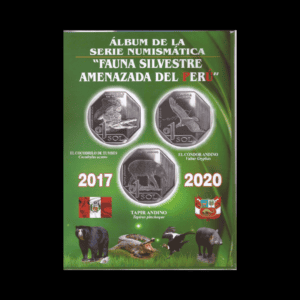 ALBUM DE PERU PARA MONEDAS DE LA SERIE NUMISMATICA «FAUNA SILVESTRE AMENAZADA DEL PERU»