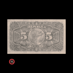 ARGENTINA 1895 (1891) 5 CENTAVOS CAJA DE CONVERSION (FRACCIONARIOS) COL#021b