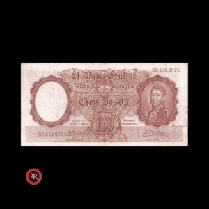 ARGENTINA 100 PESOS 1961 BOT#2059 COL#497d