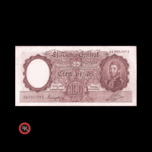 ARGENTINA 100 PESOS 1947 BOT#2034 COL#488b