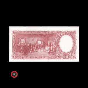 ARGENTINA 10 PESOS 1960 BOT#1965 COL#463c