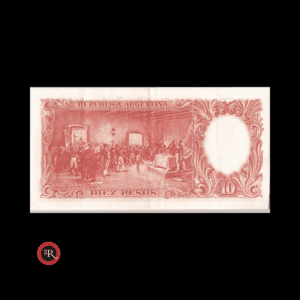 ARGENTINA 10 PESOS 1961 BOT#1970 COL# 465c