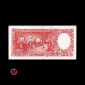 ARGENTINA 10 PESOS 1961 BOT#1971 COL#465e