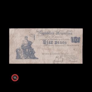 ARGENTINA 10 PESOS 1916 (CAJA DE CONVERSION) BOT#1613 COL#370(e)