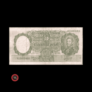 ARGENTINA 50 PESOS 1962 BOT#2007a COL#479b