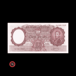 ARGENTINA 100 PESOS 1959 BOT#2052 COL#495b